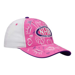 Hot Rod Princess Youth Hat In Pink, Purple & White - Angled Right Side View