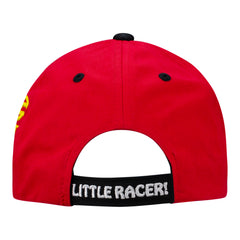 Little Racer Youth Hat In Red, Yellow, Black & Blue - Back View