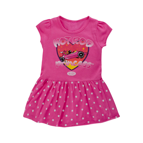 Hot Rod Princess Toddler Dress In Pink - Front View