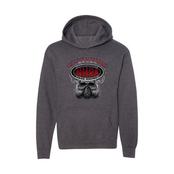 Youth Gas Mask Sweatshirt In Grey - Front View