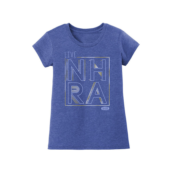 Youth NHRA Block Letter T-Shirt In Blue - Front View
