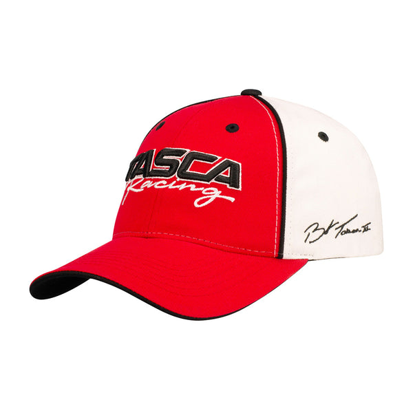 Bob Tasca Hat In Red And White - Angled Left Side View