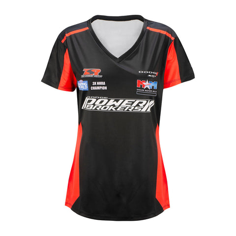 Matt Hagan Women's Uniform Shirt In Black & Red - Front View