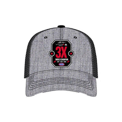 Matt Hagan Funny Car Champion Snapback Hat In Grey & Black - Front View