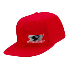 TSR Team Red Flatbill Hat - Angled Left Side View