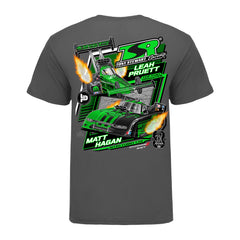 TSR Team T-Shirt In Grey & Green - Back View