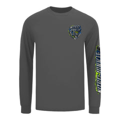 Nitro Junkie Long Sleeve T-Shirt In Grey - Front View