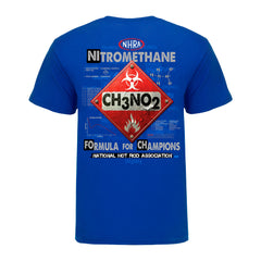 CH3NO2 T-Shirt In Blue - Back View